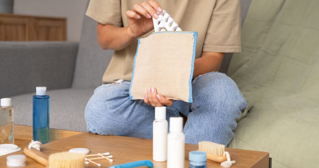 person using fmcg product