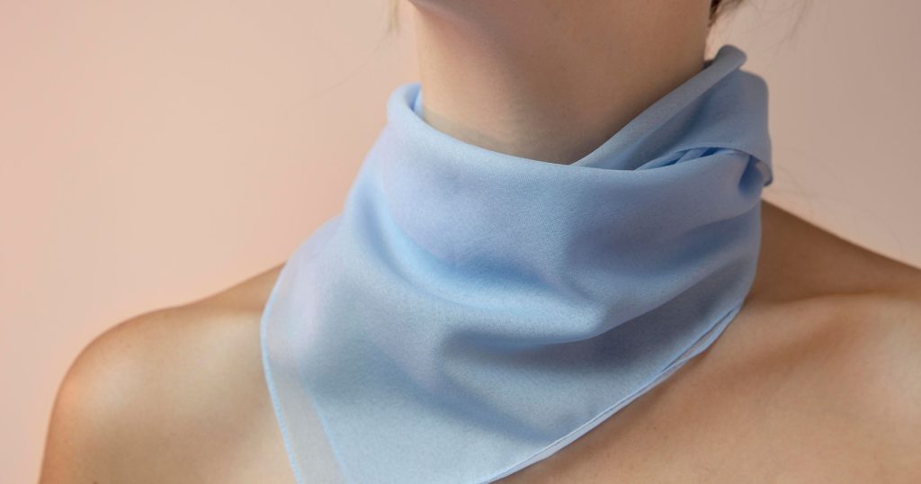 close-up scarf product shot